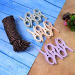 Cloth Drying Rope with Clips – Convenient and Durable Hanging Solution (12 Pc) - Closeup Embroidery by Nari Haat, I...