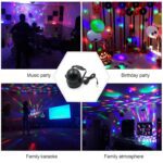 DJ Light Party Disco Light for Home Party, Led Disco Ball Colors Pattern & Modes Dancing Light for Room Rotating Bulb...