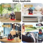 Solar Powered Happy Cat Beautiful with Arm Waves Wealth Cat (1 Pc / Mix Color) - Fabric Detail by Nari Haat, Indian e...