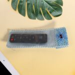 Remote Control Cover - Cartoon Cloth Lace Protective Case (Big, 24×8cm) - Closeup Embroidery by Nari Haat, Indian et...