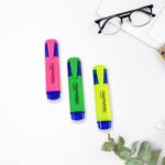 Highlighter Pen, Assorted Colours Water Based Broad Tip Writing Marker (3 Pcs Set) - Neckline Detail by Nari Haat, In...