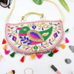 Traditional handbag, Rajasthani Jaipuri Cotton Bag (1 Pc) - Back View by Nari Haat, Indian ethnic wear, women clothin...