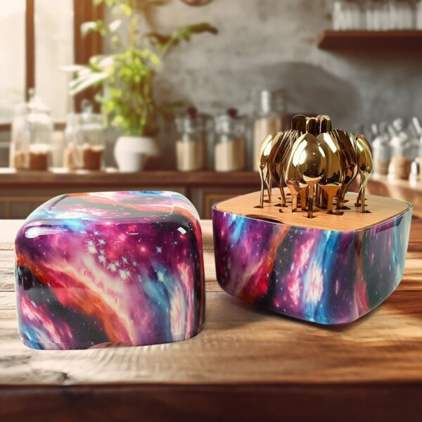 Unique Golden Egg Storage Modern Tableware Steak Knives Fork Flatware Set Royal Spoon Set Tableware Gold Cutlery Set ...