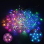 12 Stars LED Curtain String Lights with 8 Flashing Modes (Multicolor / With Box) - Neckline Detail by Nari Haat, Indi...