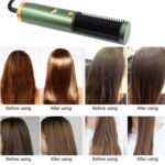 Hair Straightener Comb, Anti Scald Hot Comb Negative Ion Hair Straightener Brush Straightener 3 Gear Constant Tempera...