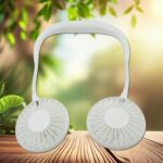 USB Rechargeable Wearable Neckband Fan - Closeup Embroidery by Nari Haat, Indian ethnic wear, women clothing, designe...