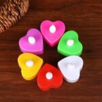 Heart Shape Battery Operated Tea Light LED Candles, Decoration Diwali (24 Pc Set) - Neckline Detail by Nari Haat, Ind...