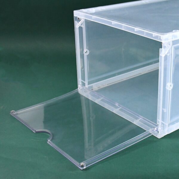 Shoe Storage Box, Shoe Box Clear Plastic Stackable (1 Pc) - Front View by Nari Haat, Indian ethnic wear, women clothi...