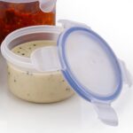Plastic Liquid Round Airtight Food Storage Container with Leak Proof Locking Lid - Back View by Nari Haat, Indian eth...