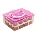 2 Layer 32 Grid Egg Tray with Lid Carrier Holder1 Pc - Back View by Nari Haat, Indian ethnic wear, women clothing, de...