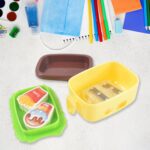 Plastic Burger Shape Small Size Double Hole Sharpener With Eraser (1 Set) - Neckline Detail by Nari Haat, Indian ethn...