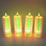 Festive Lighting for Any Occasion: 12 Pack LED Tealight Candles, Diwali - Back View by Nari Haat, Indian ethnic wear,...