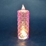 Candles for Home Decoration, Crystal Candlelight, Diwali (1 Pc / Multicolor) - Fabric Detail by Nari Haat, Indian eth...