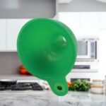 Silicone Funnel Pouring Oil, Sauce, Water, Juice And Small Food-Grains (1 Pc Green) - Neckline Detail by Nari Haat, I...