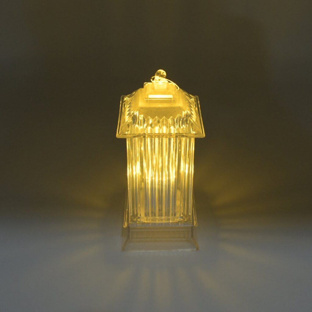 Lantern shape LED crystal lamp for festive decoration