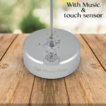 Lotus Flower Lamp with Music, Touch Open and Close, USB Rechargeable (1 Pc) - Neckline Detail by Nari Haat, Indian et...