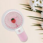 Portable Small Electric Fan – Rechargeable Mini Handheld Fan for Students - Neckline Detail by Nari Haat, Indian et...