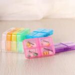 7 Days 4 Times Transparent Medicine Box 28 Grid Portable Large Capacity Travel, Medication Organizer Dispenser Boxes ...