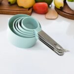 Stainless Steel and Plastics Measuring Cups (5 Pcs Set) - Neckline Detail by Nari Haat, Indian ethnic wear, women clo...