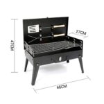 Stainless Steel Briefcase Style Barbecue Grill Toaster (Medium, Black) - Sleeve Design by Nari Haat, Indian ethnic we...