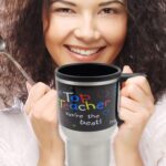 Stainless Steel Insulated Travel Mug - Double-Walled Vacuum Cup Lid & Handle, Tumbler - Sleeve Design by Nari Haat, I...