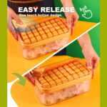 Ice Cube Tray with Lid 32 Grid, Storage Box Kitchen Bar Tool (1 Pc) - Neckline Detail by Nari Haat, Indian ethnic wea...