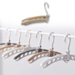 Portable Folding Clothes Hanger (1 Pc): 360° Rotation, Travel, Adjustable - Fabric Detail by Nari Haat, Indian ethni...