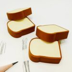 3D Toast Bread Shape Eraser for Kids, Cartoons Erasers Toast Bread Erasers Bread Shaped Eraser for Students, Gift, Cu...