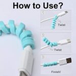 Spiral Charger Cable Protector for All Universal Cable (Pack of 10) - Full Detail by Nari Haat, Indian ethnic wear, w...