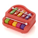 2 in 1 Baby Piano Xylophone Toy for Toddlers, 5 Multicolored Key Keyboard Xylophone Piano, Preschool Educational Musi...