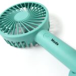 Portable Handheld Fan 3 Speeds Battery Operated Rechargeable with Base Holder - Closeup Embroidery by Nari Haat, Indi...