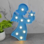 LED Angel Shape Night Light Desk Lamp (1 Pc / Battery Not Included) - Back View by Nari Haat, Indian ethnic wear, wom...