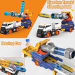 Large Truck Toys Include 2 Racing Cars+4 Ball, Light & Sounds (Battery Not Included) - Sleeve Design by Nari Haat, In...