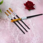 Premium Paint Brushes, Watercolor Acrylic Paint Brushes (4 Pcs Set) - Sleeve Design by Nari Haat, Indian ethnic wear,...