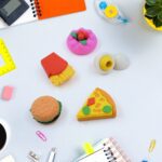 3D Food-Shaped Colorful Eraser Set – Cute Novelty Mini Erasers for Kids (5 Pc Set) - Back View by Nari Haat, Indian...