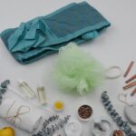 Bath Shower Scrubber Set – Dual-Sided Loofah Sponge & Bath Brush Deep Clean (2 Pcs) - Closeup Embroidery by Nari Ha...