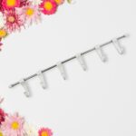 Stainless Steel Utensil Hanger Rail Nail Free Wall Mount - Fabric Detail by Nari Haat, Indian ethnic wear, women clot...