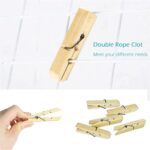 Wooden Heavy Clips – Clothespins, Craft Clips for Arts & Crafts (20 Pieces) - Sleeve Design by Nari Haat, Indian et...