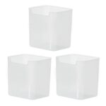 3 Pcs Clear Plastic Organizer Versatile Drawer Tray for Desk Makeup Bathroom Kitchen - Sleeve Design by Nari Haat, In...