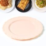 Plastic Dinner Plates Wedding Birthday Party Tableware Supplies (6 Pcs Set) - Sleeve Design by Nari Haat, Indian ethn...