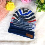 Cap for Winter Woolen Knitted Black Inside Fur Caps (1 Pc / Mix Design & Color) - Full Detail by Nari Haat, Indian et...