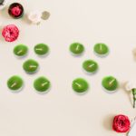 8–9 Hour Unscented Smokeless Candles for Festivals, Parties & Dinners (10 Pc) - Neckline Detail by Nari Haat, India...