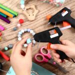 Professional Hot Melt Glue Gun – Rapid Heating Quick Melt Glue Gun (40W) - Sleeve Design by Nari Haat, Indian ethni...