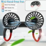 Portable USB Rechargeable Neck Fan – Hands-Free Cooling Fan - Fabric Detail by Nari Haat, Indian ethnic wear, women...