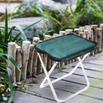 Folding Camping Stool – Collapsible Portable Seat for Travel (1 Pc) - Closeup Embroidery by Nari Haat, Indian ethni...