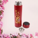 Printed Smart Vacuum Insulated Water Bottle with LED Temperature Display (1 Pc / 500 ML Approx / Multicolor) - Closeu...