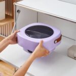Mini Washing Machine Foldable Mini Washer with Drain Basket Portable Washing Machine Foldable for Laundry Travel Camp...