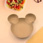 Mickey Mouse Shape Plates for Kids, BPA Free, & Unbreakable Children’s Food Plate - Closeup Embroidery by Nari Haat...