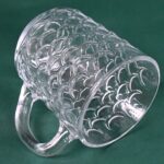 Glass Coffee & Tea Cup / Mug With Handle, Water glass (6 pcs Set / 225 ML) - Neckline Detail by Nari Haat, Indian eth...