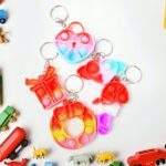 Compact Pop It Keychain – Fun Stress Relief Fidget Toy (1 Pc | Mix Design) - Front View by Nari Haat, Indian ethnic...